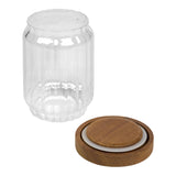 Tala Ribbed Glass Storage Jar with Acacia Lid 600ml