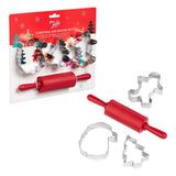 Tala Christmas Mini Baking Set - Cutters and Rolling Pin