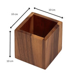 Tala Small Square Storage / Display Box in Lacquered Acacia - 100x100x100mm