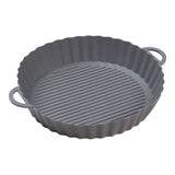 Chef Aid Round Air-Fryer Liner 21cm Dia.X 4cm Grooved Base for Increased Air-Flow Easy Cleaning