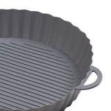 Chef Aid Round Air-Fryer Liner 21cm Dia.X 4cm Grooved Base for Increased Air-Flow Easy Cleaning
