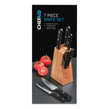 The Chef Aid Knife Block is a 7-Piece Set