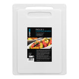 Chef Aid White Chopping Board Set Multipurpose Anti-Slip Surface Easy to Clean and Dishwasher Safe