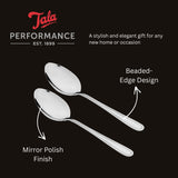 Tala Serving Spoons Set of 2 Stainless Steel Serving Spoons with Beaded-Edge Design