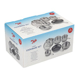 Tala Stainless Steel 6 Piece Cookware Set includes Milk Pan/ Fry Pan/ Saucepans and Multi Steamer