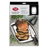 Tala Performance Stainless steel Carving Tray 35.5 x 25cm with 5 spikes