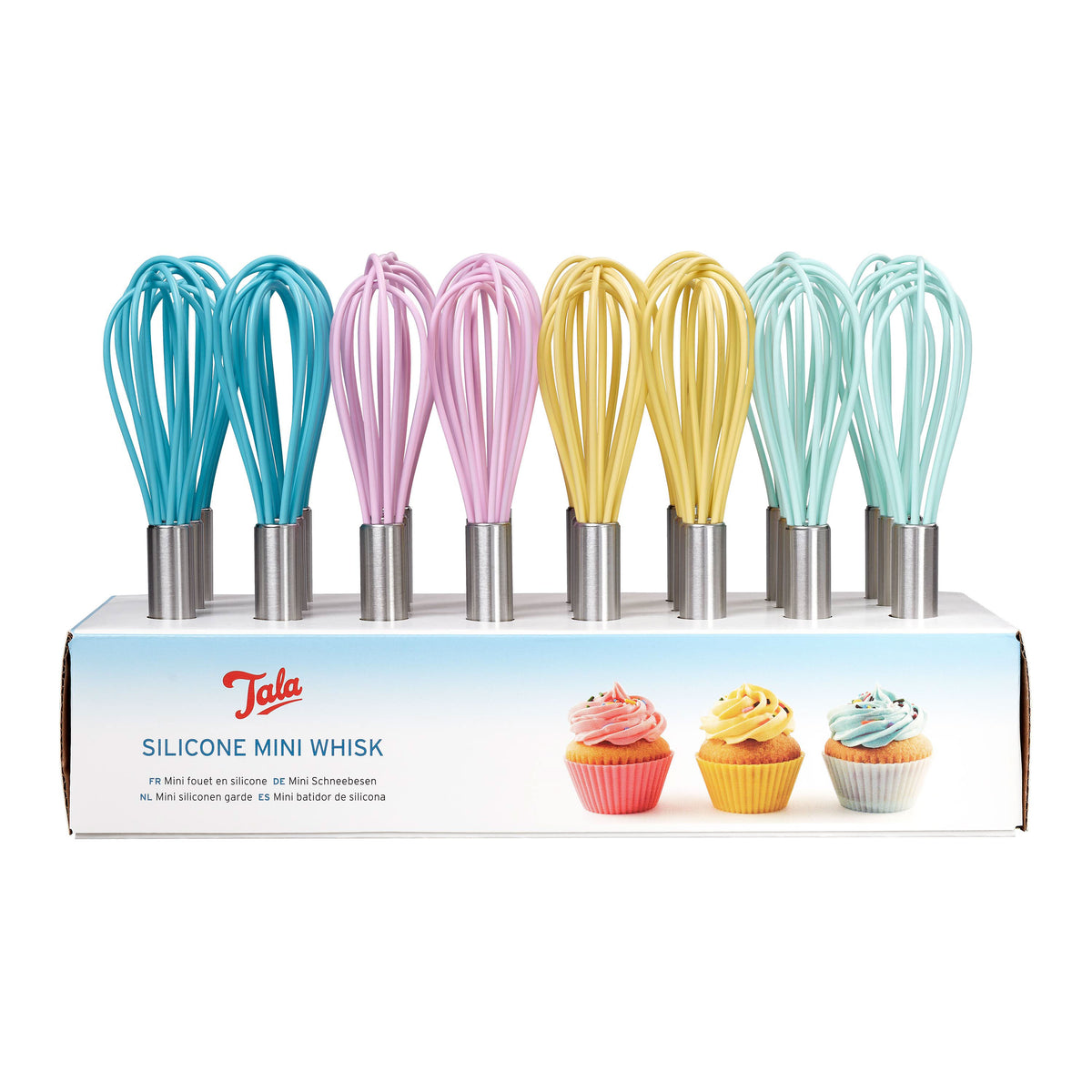 Tala Stainless Steel Mini Whisk With Silicone Head Display 24 – Dayes