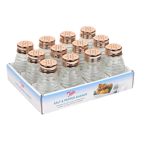 Tala Glass Salt and Pepper Shaker 85ml Rose Gold Lid