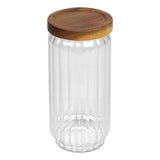 Tala Ribbed Glass Storage Jar with FSC Acacia Lid 990ml