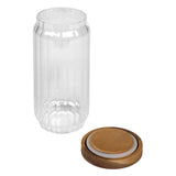 Tala Ribbed Glass Storage Jar with FSC Acacia Lid 990ml