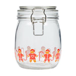 Tala Xmas 750ml Gingerbread Glass Jar with stainless steel clip and silicone sea