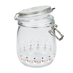 Tala Xmas 750ml Snow scene Glass Jar with stainless steel clip and silicone seal