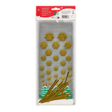 Tala Xmas 20 Christmas Tree Treat Bags 12.5 x 28.5 with gold twists