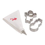 Tala Icing bag set with Snowman and Father Christmas cutters