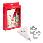 Tala Icing bag set with Snowman and Father Christmas cutters
