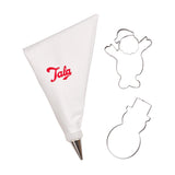 Tala Icing bag set with Snowman and Father Christmas cutters
