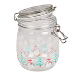 Tala Xmas 750ml Snowman Snowscene Glass Jar with SSl clip and silicone seal