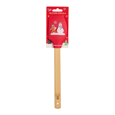 Tala Xmas Gingerbread and Snowman Silicone Spatula with bamboo handle