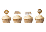 Tala Happy Birthday Cupcake Cases and 24 Toppers - cases 7x3cm