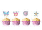 Tala Princess Cupcake Cases and 24 Toppers - cases 7x3cm