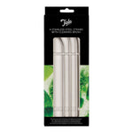 Tala 4 Stainless Steel Straws With Cleaning Brush