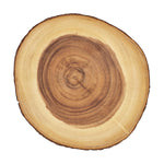 Tala Large Round Board w Bark Edges in Natural Acacia