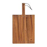 Tala Large Chunky Handled Board w Groove & Leather Tie in Lacquered Acacia