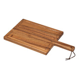 Tala Large Chunky Handled Board w Groove & Leather Tie in Lacquered Acacia