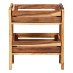 Tala Medium Display Rack w 2 Medium Plain Crates in Natural Acacia