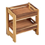 Tala Medium Display Rack w 2 Medium Plain Crates in Natural Acacia