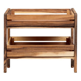 Tala Large Display Rack w 2 Large Plain Crates in Natural Acacia