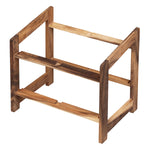 Tala Large Display Rack w 2 Large Plain Crates in Natural Acacia