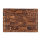 Tala Dual Purpose Rectangular End Grain Board w Groove  in Lacquered Acacia