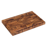 Tala Dual Purpose Rectangular End Grain Board w Groove  in Lacquered Acacia