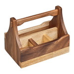 Tala 4 Compartment Table Caddy in Natural Acacia