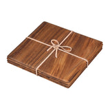 Tala Set of 4 Square Boards / Table Mats in Lacquered Acacia