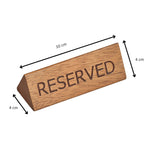 Tala Reserve Sign in Lacquered Acacia - 100x40x40mm