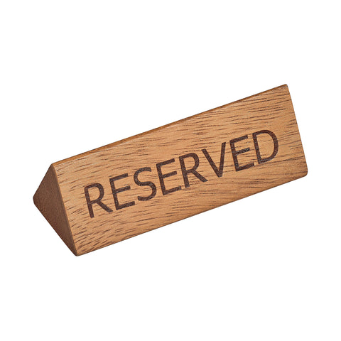 Tala Reserve Sign in Lacquered Acacia