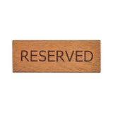 Tala Reserve Sign in Lacquered Acacia