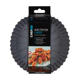 Chef Aid Round Air-Fryer Liner 21cm Dia.X 4cm Grooved Base for Increased Air-Flow Easy Cleaning