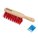 Elliott FSC¨ Wooden Hand Brush With Stiff Red Synthetic Fibres