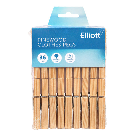 Elliott Pinewood Pegs 36 Pack