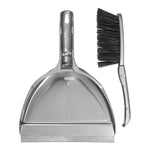 Elliott Basic Dustpan & Brush Stiff Fibres Silver