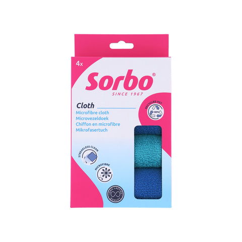 Sorbo Recycled Microfibre Cloths 35x35cm 4 pcs