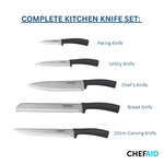 Chef Aid 5pc Soft Touch Knife Block Set