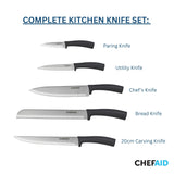 Chef Aid 5pc Soft Touch Knife Block Set