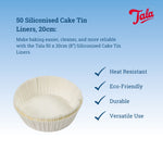 Tala 50 x 20cm (8”) Siliconised Paper Cake Tin Liners