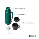 Chef Aid 1 Litre Flask with 2 Cups