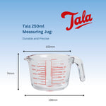 Tala 250ml Glass Measuring Jug