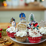 Tala Christmas Cupcake Cases and Toppers - Red